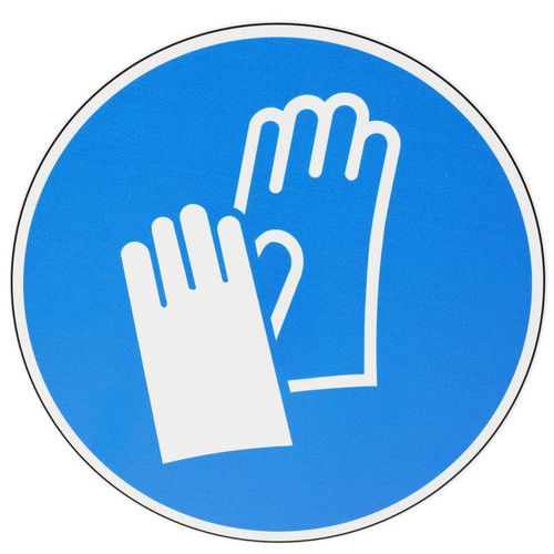 Señal - Guantes de seguridad obligatorios - PVC - Manutan Expert