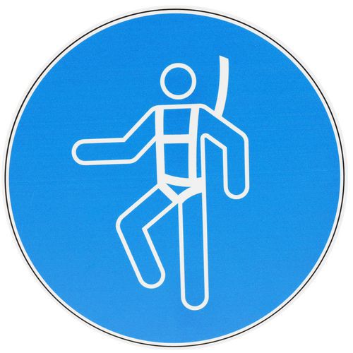 Señal - Arnés de seguridad obligatorio - PVC - Manutan Expert