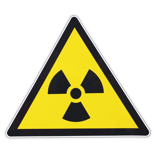 Señal de peligro - Materiales radioactivos - Adhesiva