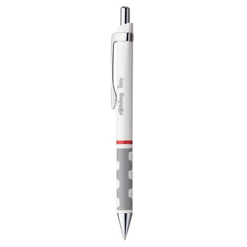 Bolígrafo con punta de bola Parker Tikky blanco, punta media, tinta azul – Parker