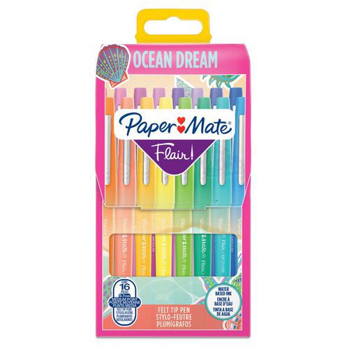 Lote de 16 rotuladores Flair™ Paper Mate Ocean Dream – Paper Mate