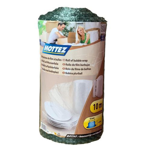 Rollo de film de burbujas de protección de 10 m x 33 cm - Mottez