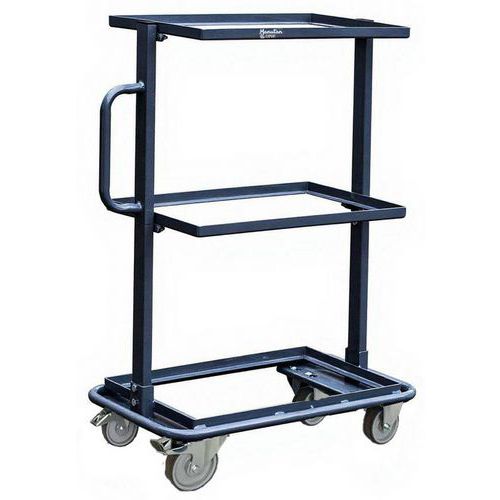 Carro de acero - 200 kg - Para cajas norma Europa - Manutan Expert