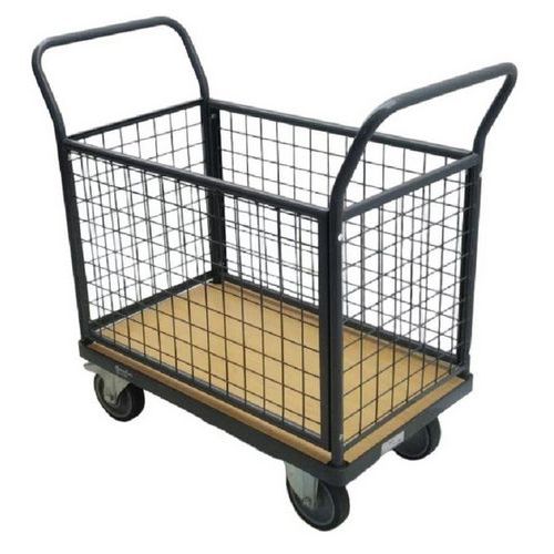 Carro de 4 paredes con rejilla - Capacidad de carga de 400 a 500 kg - Manutan Expert