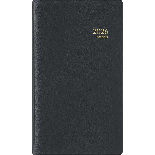 Agenda semanal Interplan negra de espiral - 9 × 16 cm - Año 2026