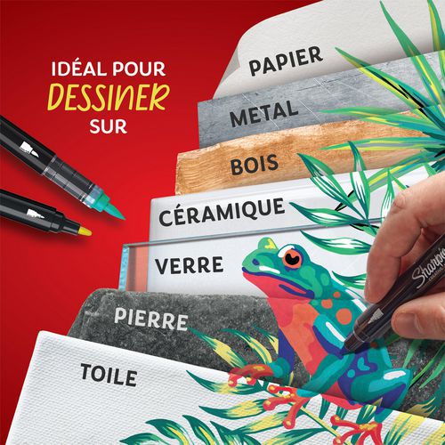 Juego de 6 rotuladores acrílicos Sharpie con punta de pincel – Sharpie