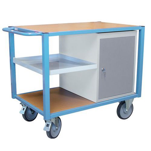Carro con 3 bandejas y un armarito - Capacidad 500 kg - FIMM