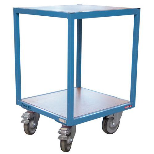 Carro auxiliar con 2 bandejas de madera: Capacidad 400 kg- Fimm