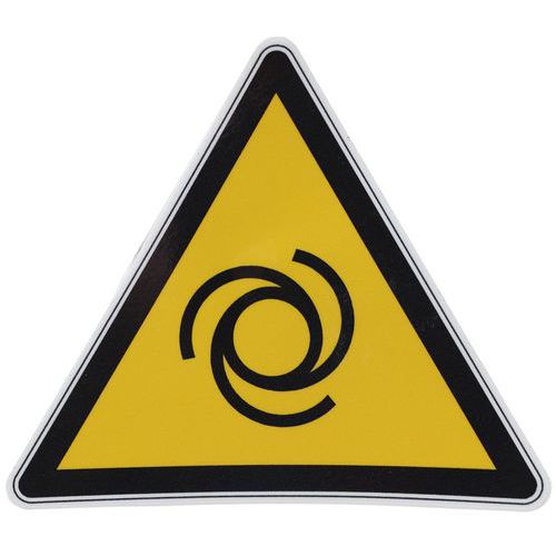 Señal de peligro - Arranque automático - Adhesiva - 100 mm