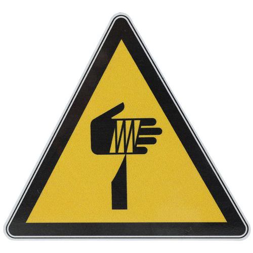 Señal de peligro de objeto cortante - Aluminio - 120 mm - Manutan Expert