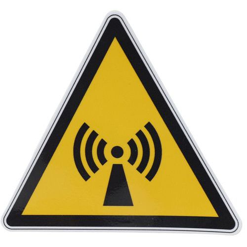 Señal de peligro - Radiaciones no ionizantes - Adhesiva - 100 mm