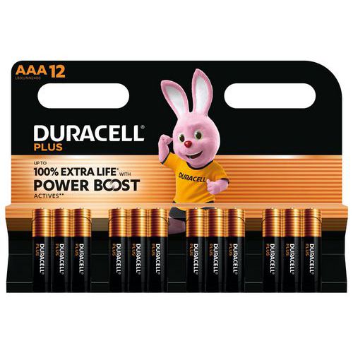 Pila alcalina AAA Plus Powerboost - 12 unidades - Duracell