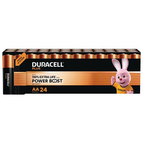 Pila alcalina AA Plus Powerboost - 24 unidades - Duracell