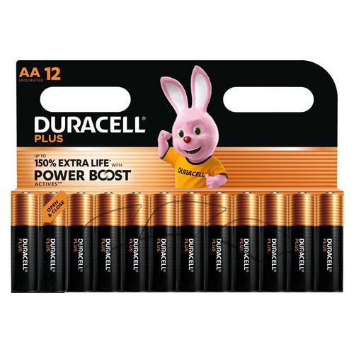 Pila alcalina AA Plus Powerboost - 12 unidades - Duracell