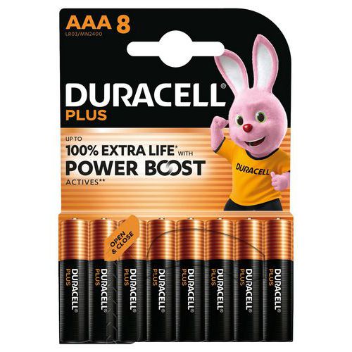 Pila alcalina AAA Plus Powerboost - 8 unidades - Duracell
