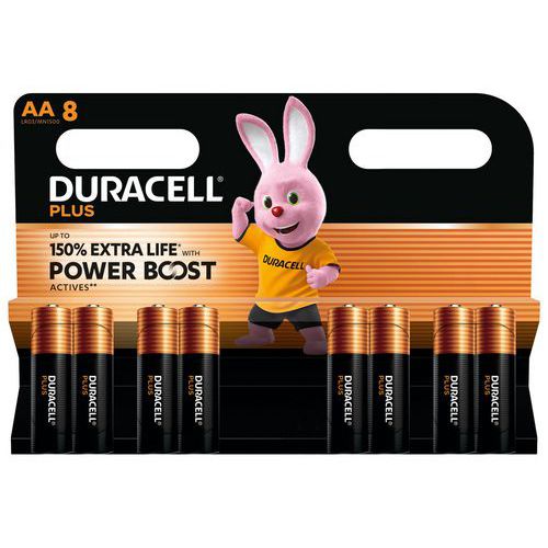 Pila alcalina AA Plus Powerboost - 8 unidades - Duracell