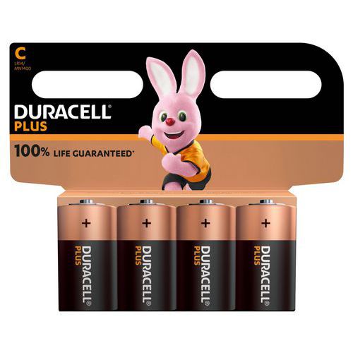 Pila alcalina C Plus 100 % - 2 o 4 unidades - Duracell