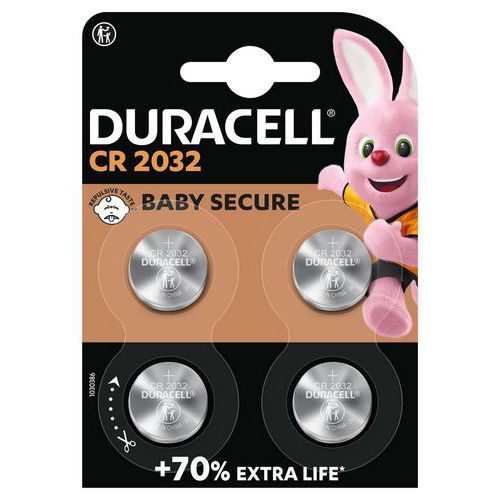 Pila de botón de litio 2032 - Pack de 4 - Duracell