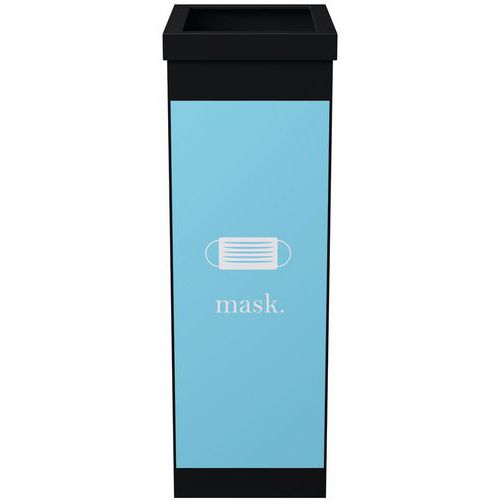 Papelera de recogida selectiva - Negra - 60 L - Paperflow
