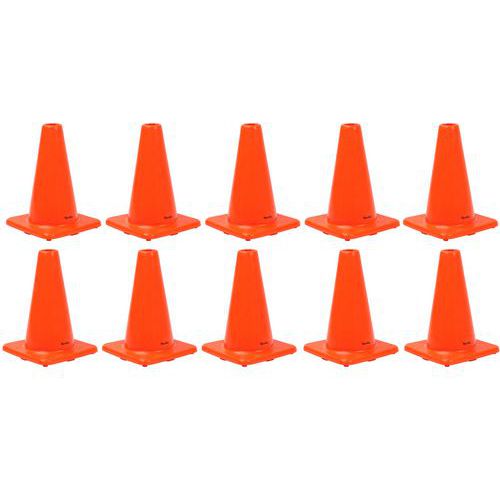 Cono de 30 cm sin banda reflectante - Lote de 10 - Manutan Expert