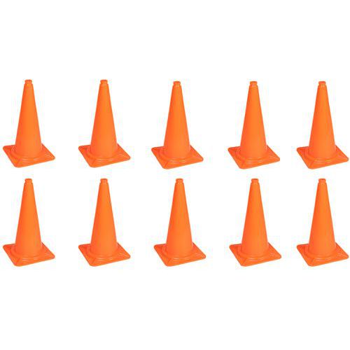 Cono de 50 cm sin banda reflectante - Lote de 10 - Manutan Expert