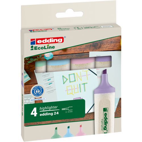 Marcadores fluorescentes en colores pastel surtidos Edding 24 - Ecoline
