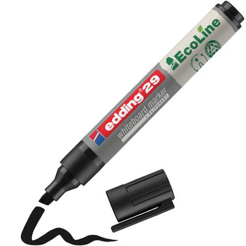 Marcador de pizarra blanca Ecoline e29 biselado - Negro - EDDING