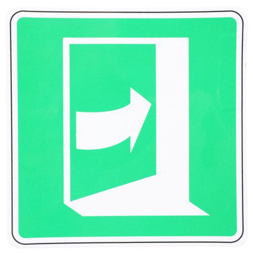 Señal de evacuación puerta de apertura a la derecha - Manutan Expert