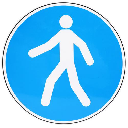 Señal de obligación - Paso de peatones obligatorio - Adhesivo