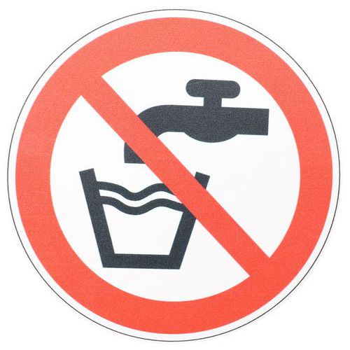 Señal de prohibición - Agua no potable - PVC - Manutan Expert