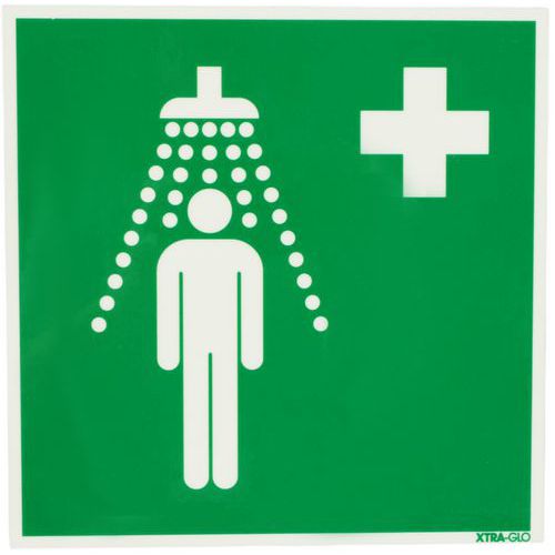 Señal fotoluminescente - Ducha de emergencia- Rígida