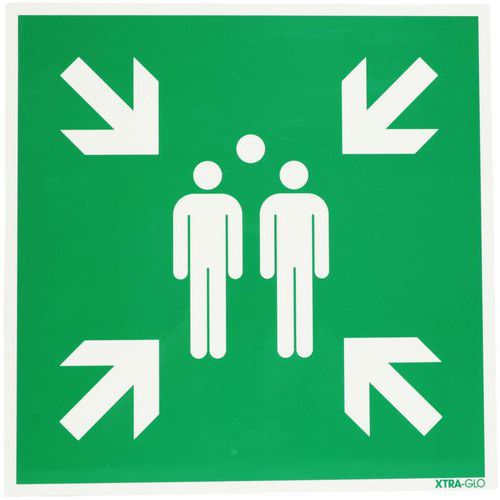 Señal fotoluminiscente - Punto de reunión - Rígida