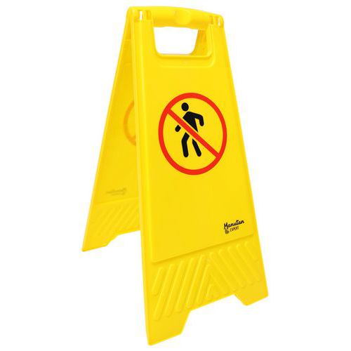 Caballete de señalización de entrada prohibida a peatones - Manutan Expert