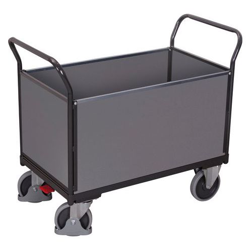 Carro ergonómico 4 bandejas de madera - Capacidad de 400 a 500 kg