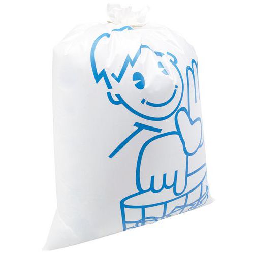Bolsa de basura blanca Otje - Gruesa y reutilizable - Desechos pesados -110 y 168 L