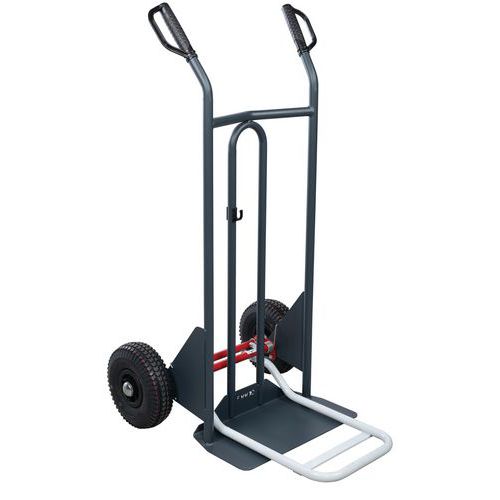Carretilla ergonómica de 350 kg con inclinación asistida - Rueda neumática