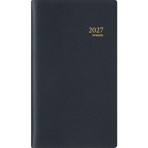 Agenda semanal Interplan negra de espiral - 9 × 16 cm - Año 2026