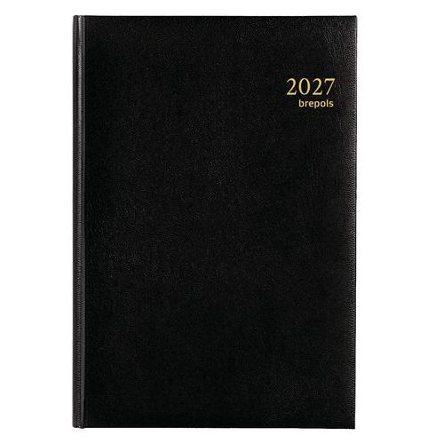 Agenda diaria Minister negra de 22 × 16 cm - Año 2026