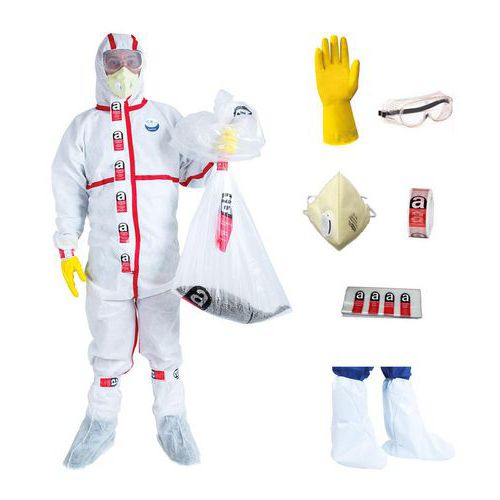 Kit completo de protecciones desechables contra el amianto - Wee Safe