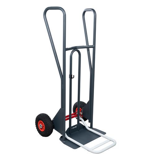 Carretilla ergonómica de 350 kg con inclinación asistida - Mango cerrado - Rueda neumática Carretilla ergonómica de 350 kg con inclinación asistida - Mango cerrado - Rueda neumática