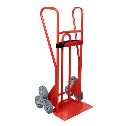 Carretilla de acero para escalera de 3 ruedas en estrella 250 kg