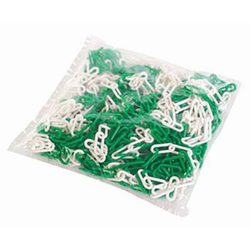 Cadena plástica en bolsa - Blanco/verde