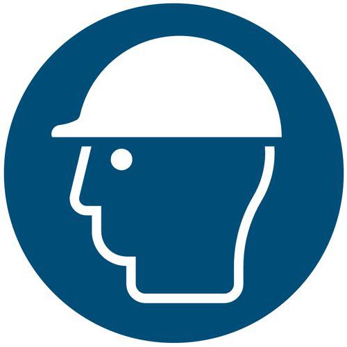 Señal de obligación - Uso obligatorio de casco de seguridad - Rígida