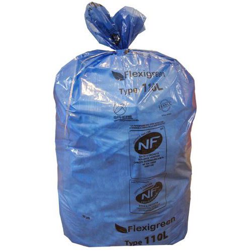 Bolsa de basura - Residuos de papel - 110L - Azul