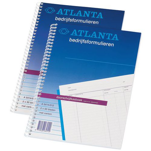 Libro de registro de caja con papel carbón Atlanta