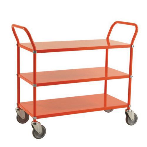 Carretilla con bandejas de metal - 3 bandejas - Capacidad hasta 250 kg