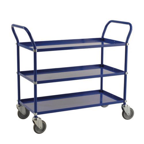 Carretilla con bandejas de metal - 3 bandejas - Capacidad hasta 250 kg