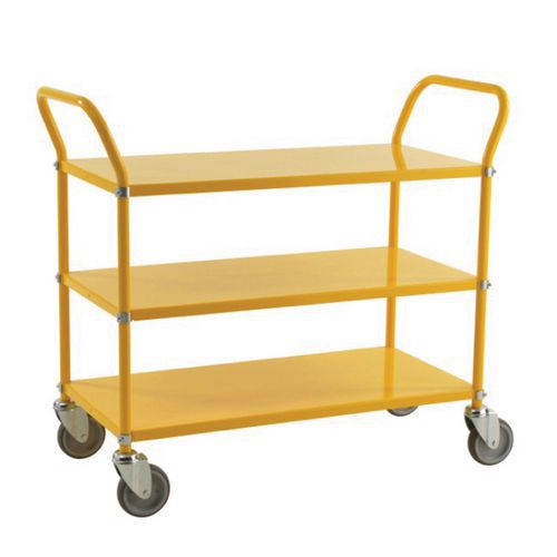 Carretilla con bandejas de metal - 3 bandejas - Capacidad hasta 250 kg