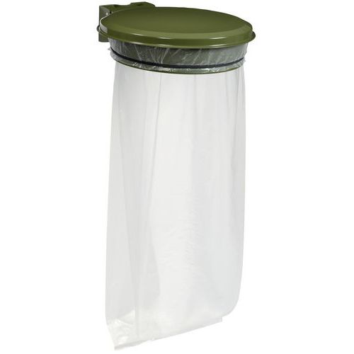 Soporte para bolsas de basura con tapa para el exterior - 110 L - Manutan Expert