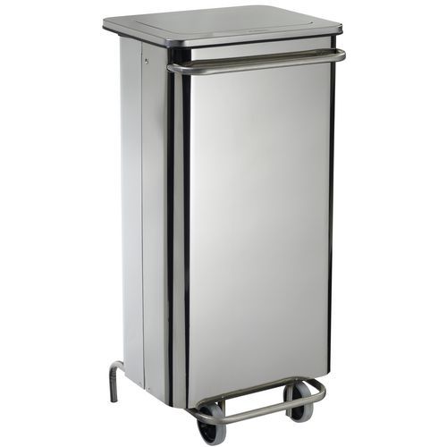 Cubo de basura agroalimentario móvil con pedal - 110 L Cubo de basura agroalimentario móvil con pedal - 110 L